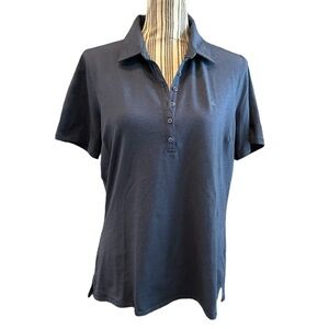 Women's Polo Shirt navy short sleeve Xlarge